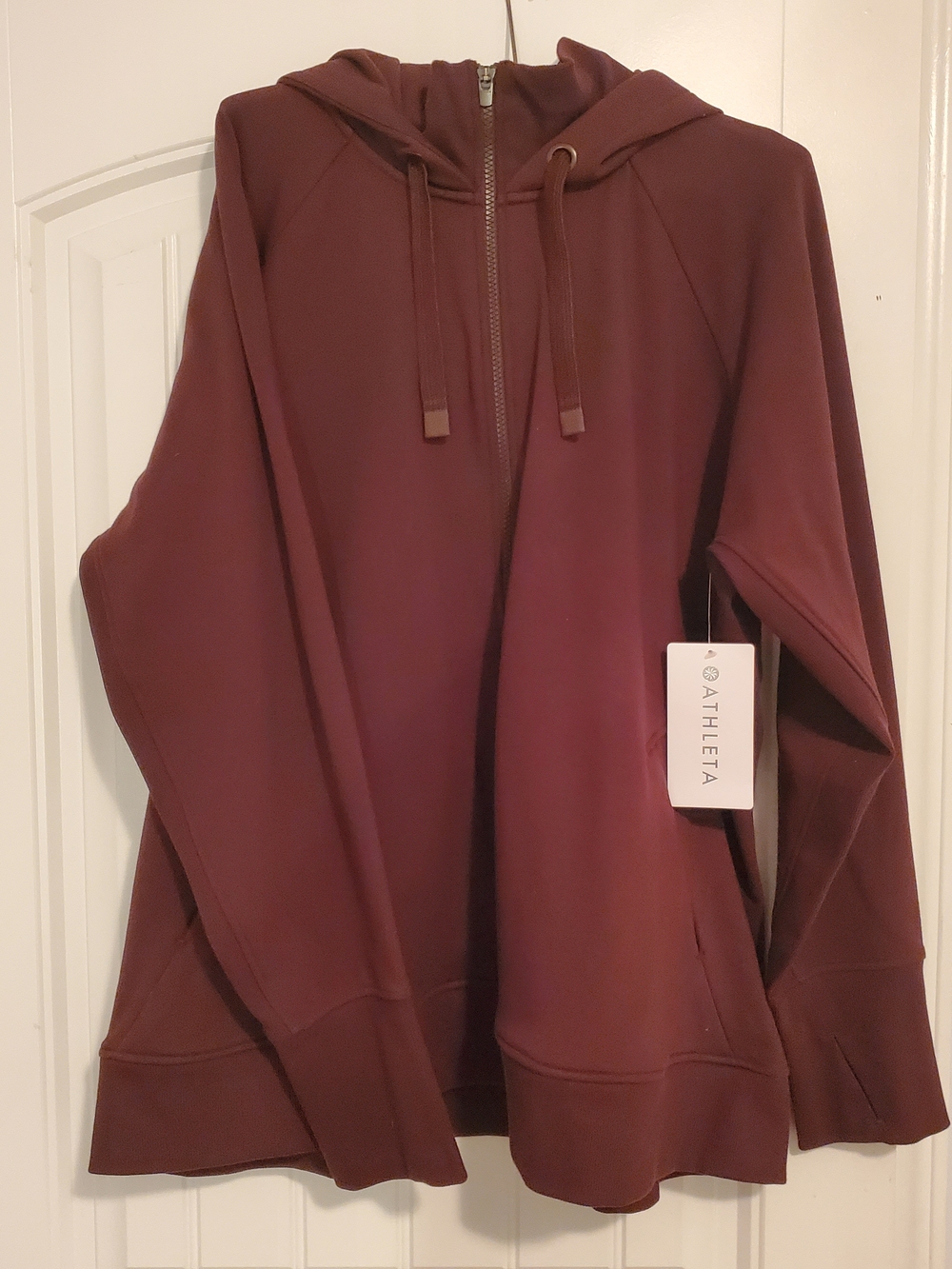 NWT Womens Athleta Hooded Jacket Triumph Brown Size 3X Zip-Up Hoodie